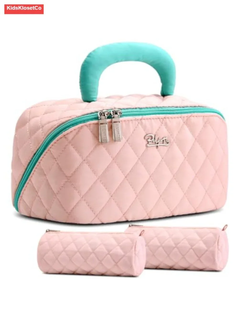3-in-1 Quilted Travel Makeup Bag Cosmetic Organizer Water-Resistant Puffy